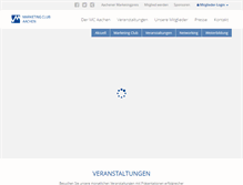 Tablet Screenshot of marketingclub-aachen.de